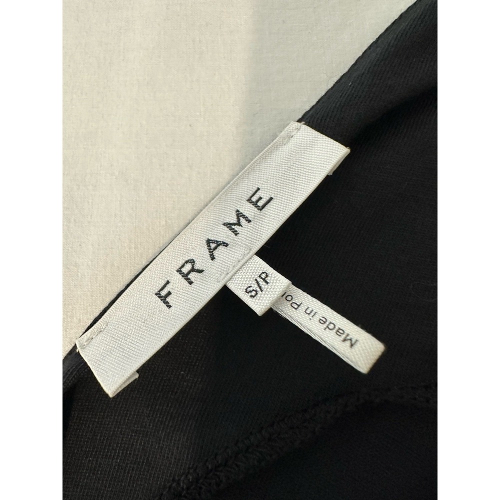 Frame Savannah Sleeveless Maxi Dress Black Drop Waist Handkerchief Hem Size S - Picture 4 of 6